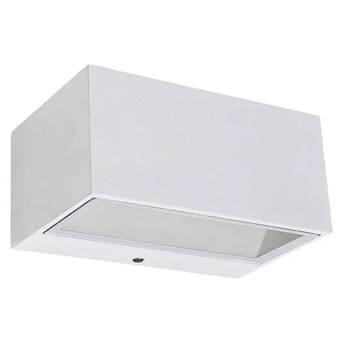 Lutec Aplique exterior LED Gemini - 10,5 W, 14 x 9 x 6,5 cm, Blanco, IP54 - Lámpara de pared rectangular blanca. Diseño elegante y minimalista apto para interiores y exteriores.