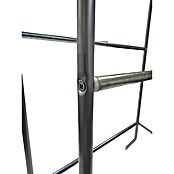 Getränkekistenregal für 6 Kisten (H x B x T: 118 x 61 x 41 cm, Silber, Metall) | BAUHAUS