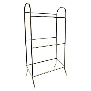 Getränkekistenregal für 6 Kisten (H x B x T: 118 x 61 x 41 cm, Silber, Metall)