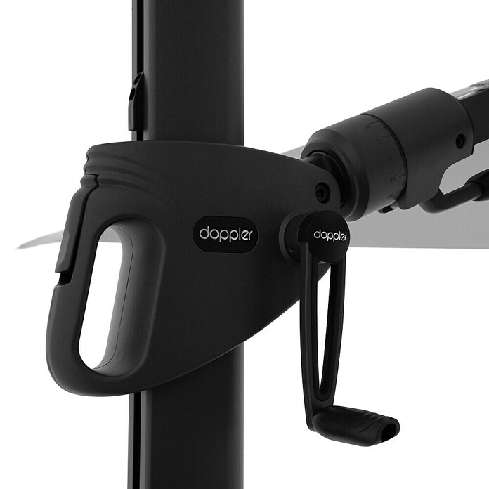 Doppler Ampelschirm myZone AX (Hellgrau, Bespannungsmaß (L x B): 210 x 210 cm) | BAUHAUS