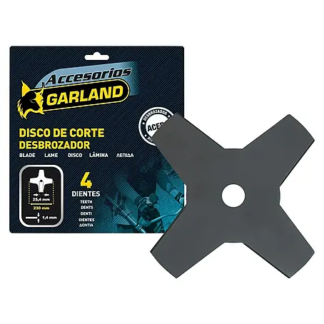 Garland  Disco de corte de 4 dientes para desbrozadora