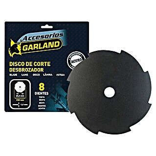 Garland Disco de corte de 8 dientes para desbrozadora (Diámetro: 23 cm, Específico para: Desbrozadora de más de 25 cc, 1 ud.)