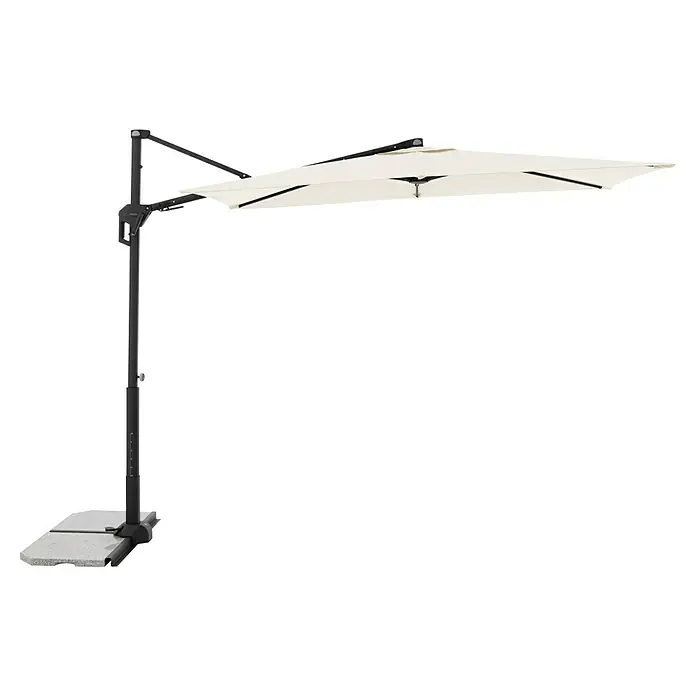 Doppler Active Ampelschirm Side City - Natur, Bespannungsmaß (L x B): 240 x 135 cm - Eine seitlich montierte, rechteckige Terrassenüberdachung, die Schatten spendet und ein modernes Design bietet.