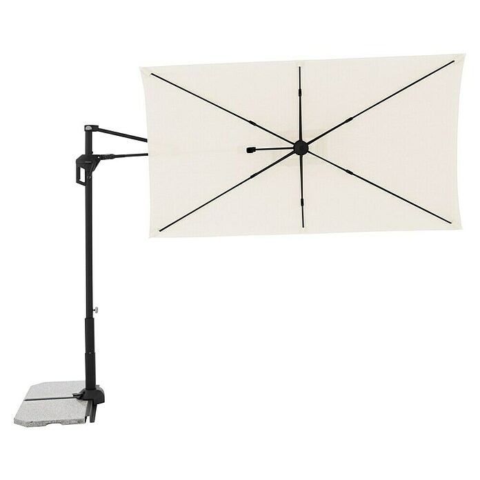 Doppler Active Ampelschirm Side City (Natur, Bespannungsmaß (L x B): 240 x 135 cm) | BAUHAUS