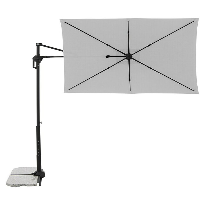 Doppler Active Ampelschirm Side City (Hellgrau, Bespannungsmaß (L x B): 240 x 135 cm) | BAUHAUS