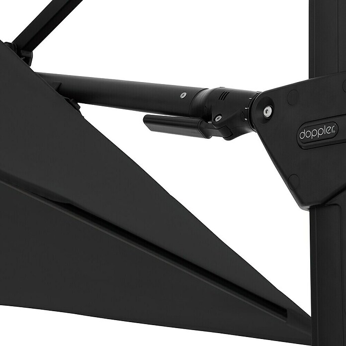 Doppler Active Ampelschirm Side City (Anthrazit, Bespannungsmaß (L x B): 240 x 135 cm) | BAUHAUS