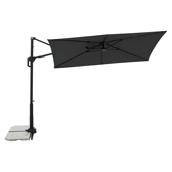 Doppler Active Ampelschirm Side City (Anthrazit, Bespannungsmaß (L x B): 240 x 135 cm) | BAUHAUS