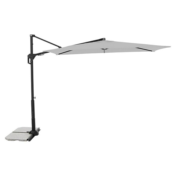 Doppler Active Ampelschirm Side City (Hellgrau, Bespannungsmaß (L x B): 240 x 135 cm) | BAUHAUS