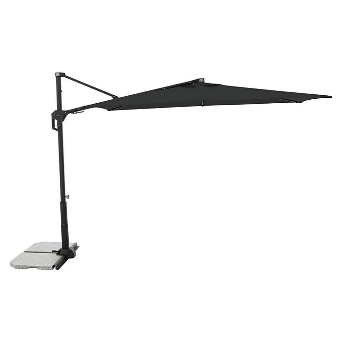 Doppler Active Ampelschirm Side City (Anthrazit, Bespannungsmaß (L x B): 240 x 135 cm) | BAUHAUS