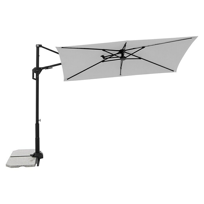 Doppler Active Ampelschirm Side City (Hellgrau, Bespannungsmaß (L x B): 240 x 135 cm) | BAUHAUS