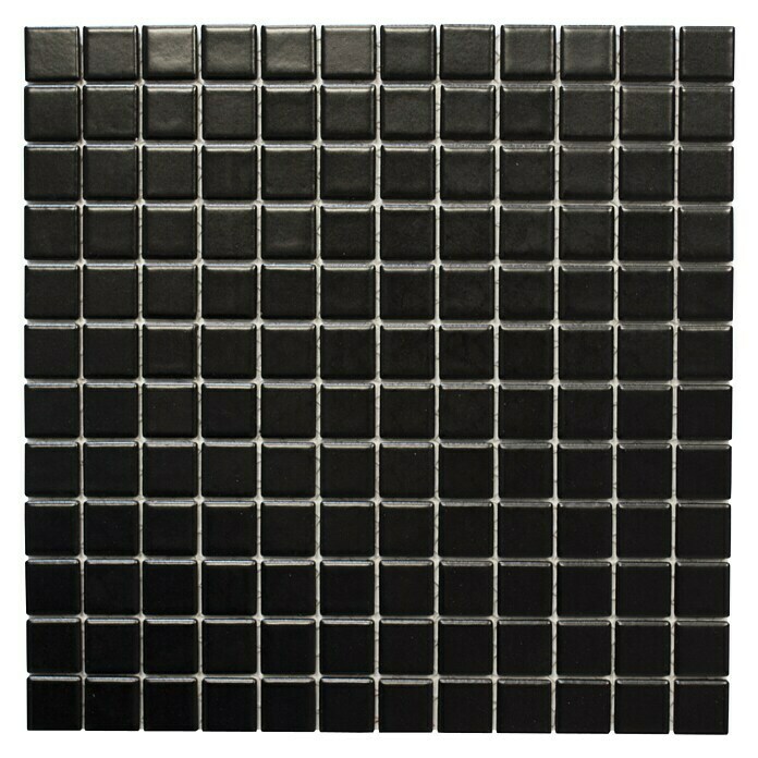 Mosaikfliese Quadrat Uni CG 154 (30 x 30 cm, Schwarz, Matt)