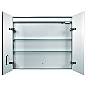LED-Spiegelschrank Aluminio Star (B x H: 80 x 70 cm, Mit Beleuchtung, Aluminium)