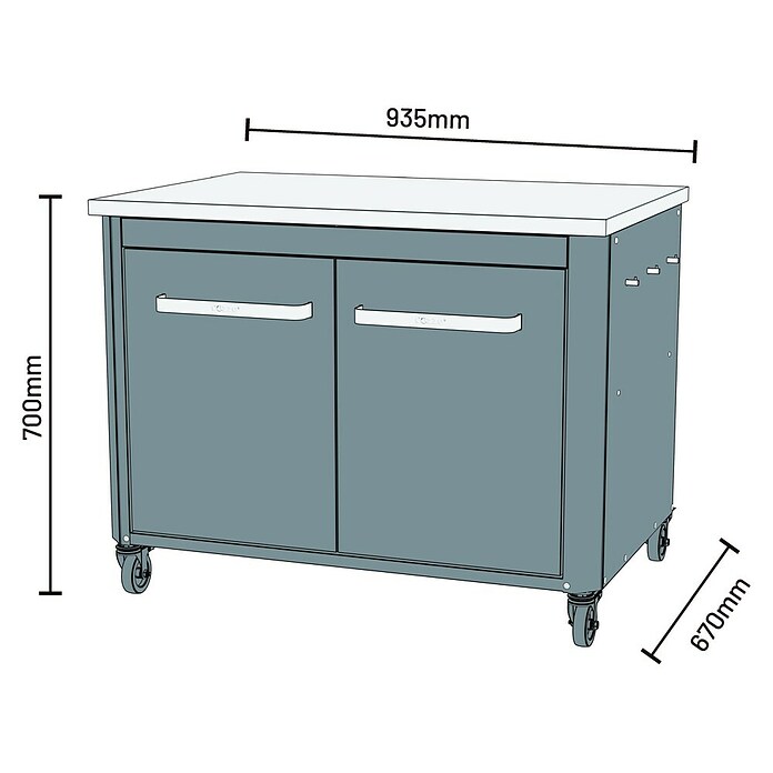 Cozze Modul za vanjsku kuhinju  (Š x D x V: 93,5 x 67 x 70 cm) | BAUHAUS