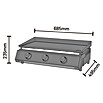 Cozze Plancha-Grill G 700 (Grillfläche (B x T): 66,5 x 35 cm, Anzahl Brenner: 3 Stk., Schwarz) | BAUHAUS