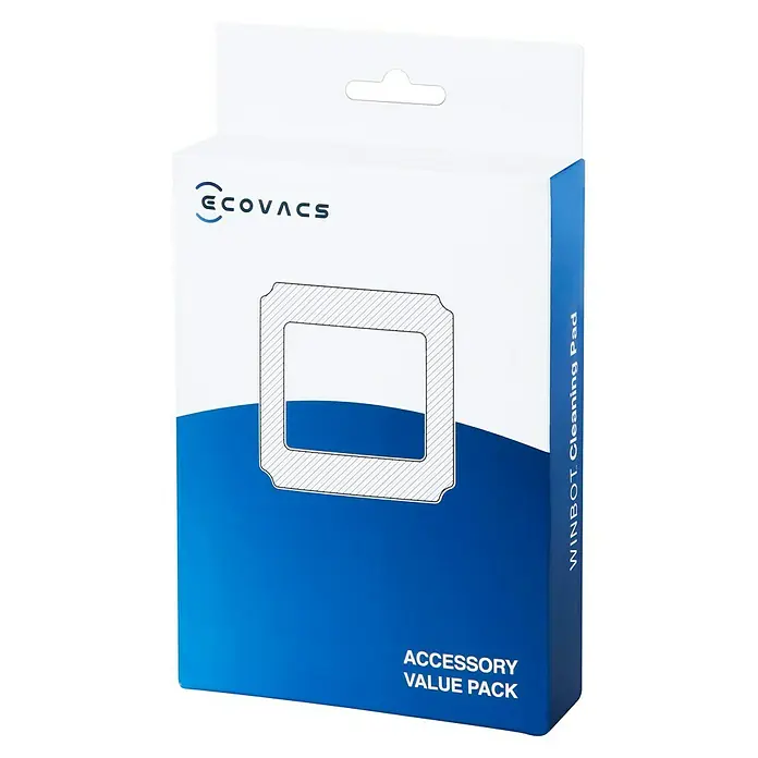 Ecovacs Reinigungsroboter-Reinigungspad WINBOT - Sonstiges, Passend für: Ecovacs WINBOT W2 Pro/W2 Omni - Die Verpackung für das WINBOT Reinigungspad Zubehör Value Pack von ECOVACS. Hochwertiges Zubehör für eine optimale Fensterreinigung.