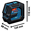 Bosch Professional Linienlaser GLL 20-22 G (Max. Arbeitsbereich: 20 m, Nivellierbereich: ± 0,3 mm/m, 5 -tlg.) | BAUHAUS