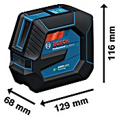 Bosch Professional Linienlaser GLL 20-22 G (Max. Arbeitsbereich: 20 m, Nivellierbereich: ± 0,3 mm/m, 5 -tlg.) | BAUHAUS