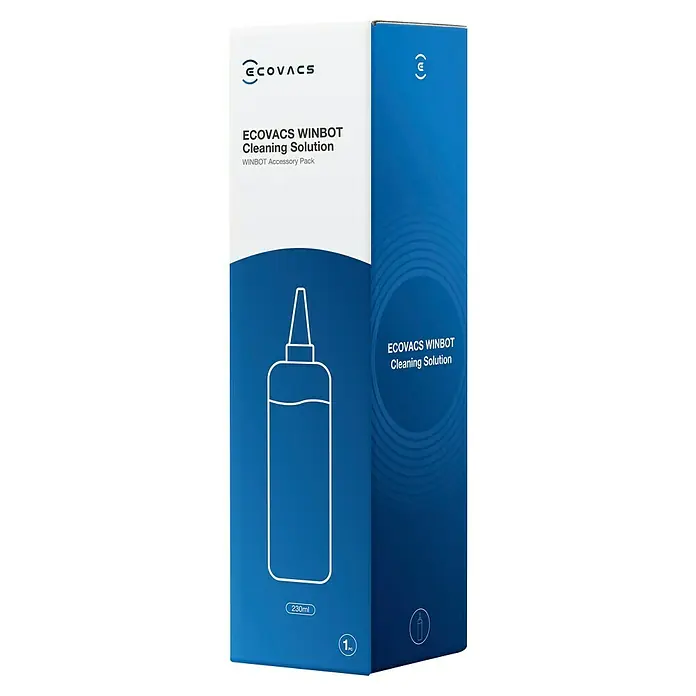 Ecovacs Fensterreinigungsroboter Winbot W2 Pro Omni SET - Tankvolumen: 60 ml, Akkulaufzeit: 110 min, Inkl. 230 ml Ecovacs Winbot Cleaning Solution - Eine Packung ECOVACS WINBOT Reinigungsflüssigkeit, ein Zubehörset für den WINBOT Fensterputzroboter, mit einer 230ml Flasche.