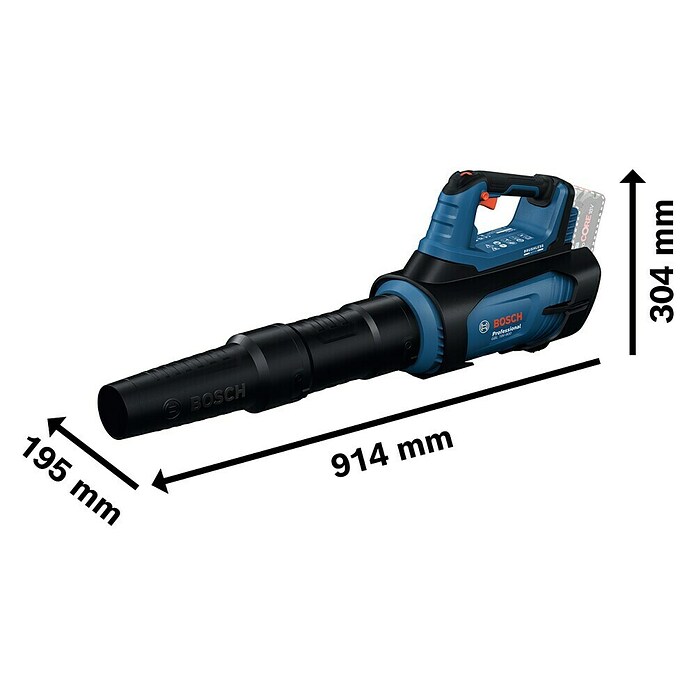 Bosch Professional AMPShare 18V Accubladblazer GBL 18V-800 (18 V, Excl. accu, Blaassnelheid: 200 km/u, Blaasvolume: 800 m³/u, Lengte: 85,5 cm) | BAUHAUS