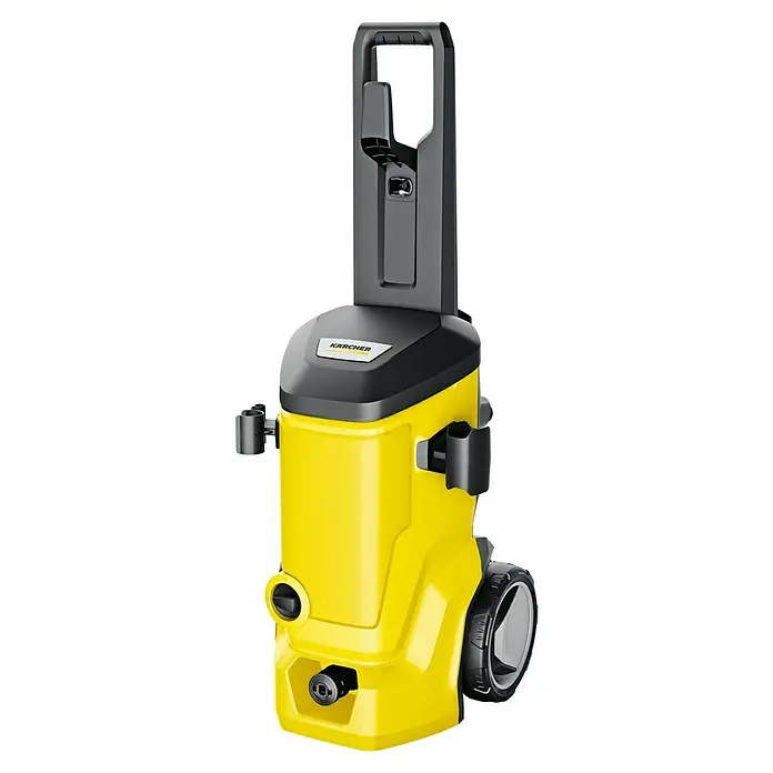 Kärcher Hochdruckreiniger K 7 WCM Pure Flex Home - 3.000 W, Max. Druck: 180 bar, Fördermenge: 600 l/h - Gelber Kärcher Hochdruckreiniger mit Teleskopgriff und Zubehörhalterungen für eine einfache und effiziente Reinigung.