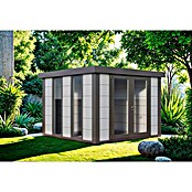 Telluria Gartenhaus Luminato 3030 (Außenmaß inkl. Dachüberstand (B x T): 318 x 318 cm, Stahl, Lichtgrau/Anthrazit, Ohne Set) | BAUHAUS