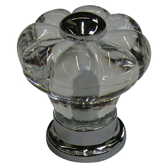 MöbelknopfGlas, Länge: 25 mm Front View