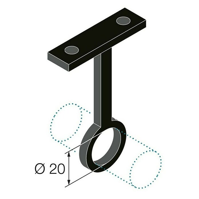 Walteco Kleiderstangenlager (Durchmesser: 20 mm, Metall) | BAUHAUS