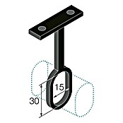 Walteco Kleiderstangenhalter (Metall, L x B x H: 75 x 46 x 11 mm) | BAUHAUS