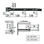 Walteco Schubladenführung (Traglast: 20 kg, Länge Schubkasten: 300 mm) | BAUHAUS