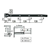 Walteco Vodilica za ladice  (Nosivost: 20 kg, Duljina vodilice: 450 mm) | BAUHAUS