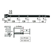 Walteco Schubladenführung (Traglast: 20 kg, Länge Schubkasten: 500 mm) | BAUHAUS