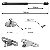 Walteco Druckfeder (Federstärke: 80 N, Länge: 265 mm) | BAUHAUS