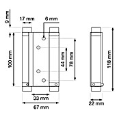 Walteco Okov za mimokretna vrata  (Duljina: 100 mm) | BAUHAUS