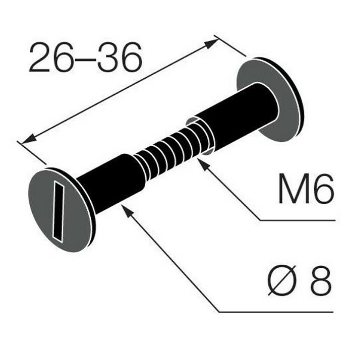 Walteco Spojni vijak  (Ø x D: 6 x 36 mm) | BAUHAUS