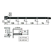 Walteco Vodilica za ladice  (Nosivost: 20 kg, Duljina vodilice: 550 mm) | BAUHAUS