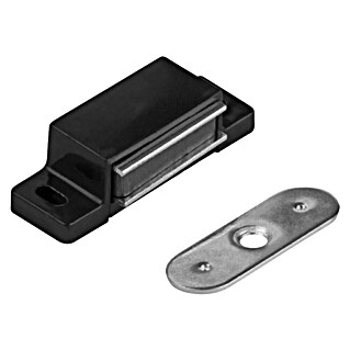 Walteco Magnetski zatvarač (Jačina lijepljenja: 4 kg, Crna, D x Š x V: 48 x 15,5 x 13 mm)