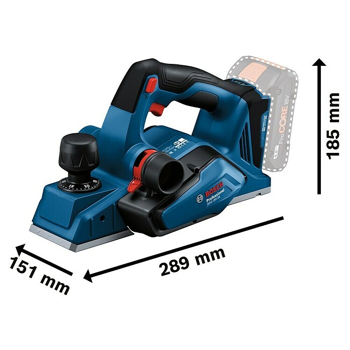 Bosch Professional AMPShare 18V Akku-Hobel GHO 18V-26 (18 V, Ohne Akku) | BAUHAUS
