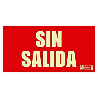 Cartel (L x An: 16 mm x 32 cm, Rojo/Amarillo, Sin Salida)