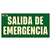 Cartel (L x An: 16 mm x 32 cm, Verde/Amarillo, Salida de emergencia) | BAUHAUS