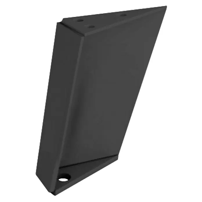 Rei Pata para muebles Trine - L x An x Al: 9 x 3,5 x 10 cm, Capacidad de carga: 100 kg, Acero, Negro - Pata de mueble triangular negra con orificios de montaje para una fácil instalación y una sujeción estable.