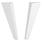 Rei Pata para muebles Trine (L x An x Al: 9 x 4 x 30 cm, Capacidad de carga: 100 kg, Acero, Blanco) | BAUHAUS