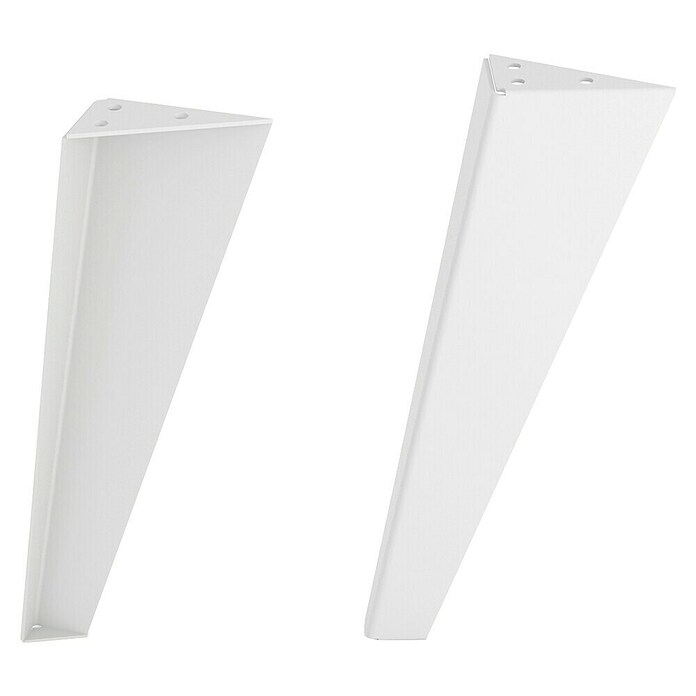 Rei Pata para muebles Trine (L x An x Al: 9 x 4 x 30 cm, Capacidad de carga: 100 kg, Acero, Blanco) | BAUHAUS