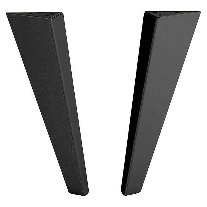 Rei Pata para muebles Trine (L x An x Al: 9 x 4 x 30 cm, Capacidad de carga: 100 kg, Acero, Negro) | BAUHAUS