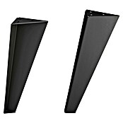 Rei Pata para muebles Trine (L x An x Al: 9 x 4 x 30 cm, Capacidad de carga: 100 kg, Acero, Negro) | BAUHAUS