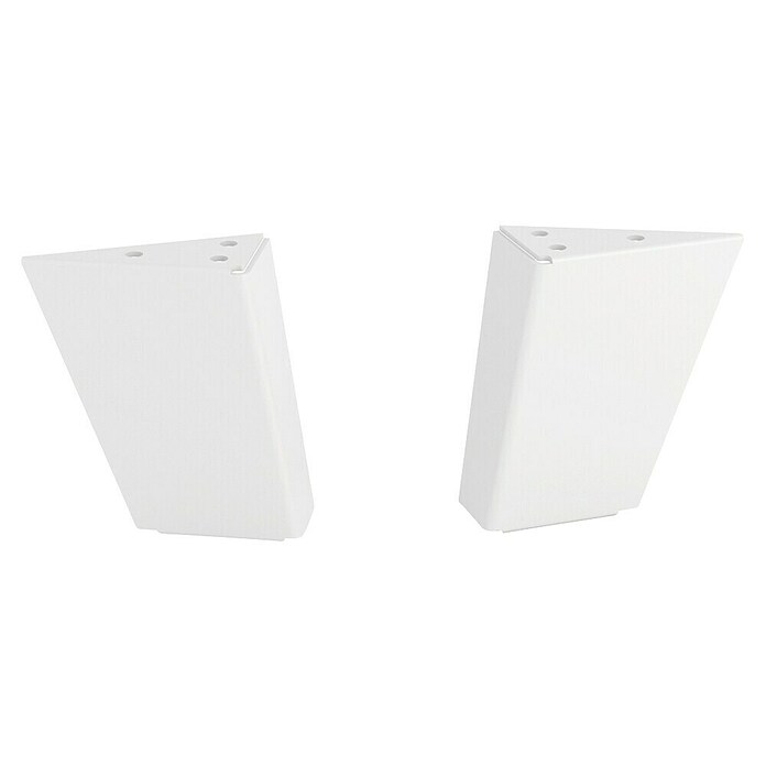 Rei Pata para muebles Trine (L x An x Al: 9 x 3,5 x 10 cm, Capacidad de carga: 100 kg, Acero, Blanco) | BAUHAUS
