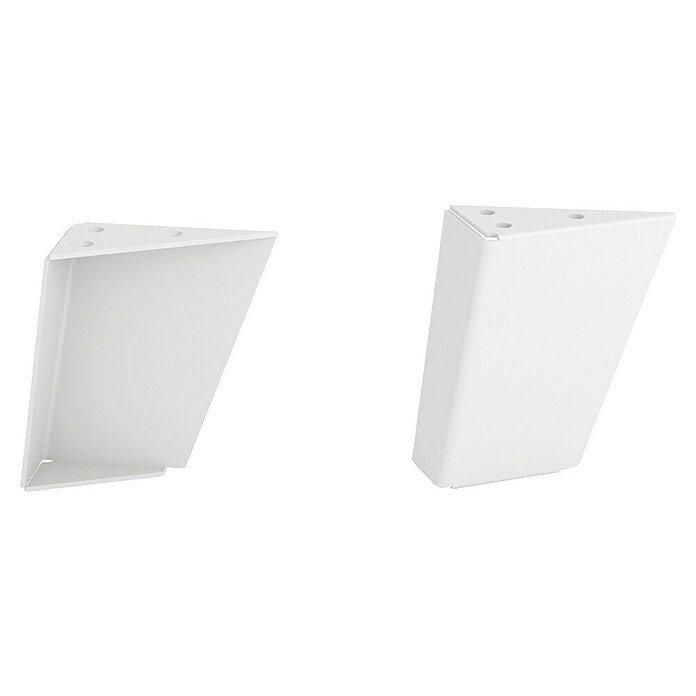 Rei Pata para muebles Trine (L x An x Al: 9 x 3,5 x 10 cm, Capacidad de carga: 100 kg, Acero, Blanco) | BAUHAUS