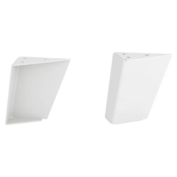 Rei Pata para muebles Trine - L x An x Al: 9 x 3,5 x 10 cm, Capacidad de carga: 100 kg, Acero, Blanco - Dos patas de muebles blancas y triangulares, ideales para proyectos de bricolaje de muebles o para mejorar los muebles existentes.