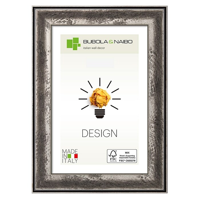 Bubola & Naibo Holzrahmen Linda (40 x 50 cm, Silber) | BAUHAUS