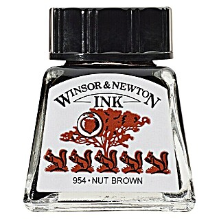 Winsor & Newton Tinta za crtanje (Orašno smeđe boje, 14 ml, Boca)