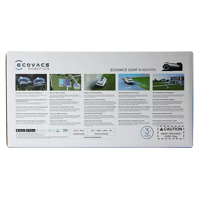 Ecovacs Mähroboter A1600 RTK1.600 m², Schnittbreite: 33 cm, Satellitengestützte Navigation, RTK